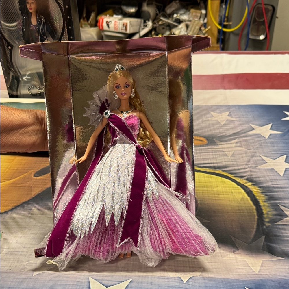 Barbie Doll in Pink and White Gown